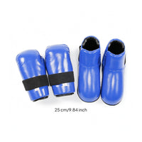Taekwondo Guard Set Padded Hand Protectors Open Top Boot Style Foot Protectors