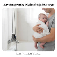 Infant Bath Thermometer Instant Digital Shower Thermometer Water Resistant Shower Water Temperature Gauge for Infants, Parents, Bathtub, Kitchen Sink