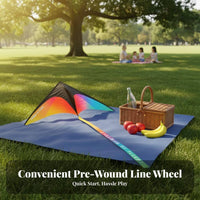 Single Line Kite Easy to Fly Beginner Kite in Light Wind for Beach, Adults
