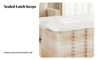 Clear Wheeled Container with Lid Large Capacity Home Organization for homeowners