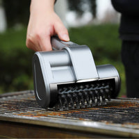 3-in-1 Stainless Steel Roller Brush Wireless Cordless Grill Brush Easy to Clean Cordless Grill Cleaner for Barbecue, Outdoor Cooking