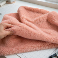 Faux Mink Fur Fabric for DIY Crafts, Apparel, Scarves, and Photography Backdrops - 2cm Pile Height
