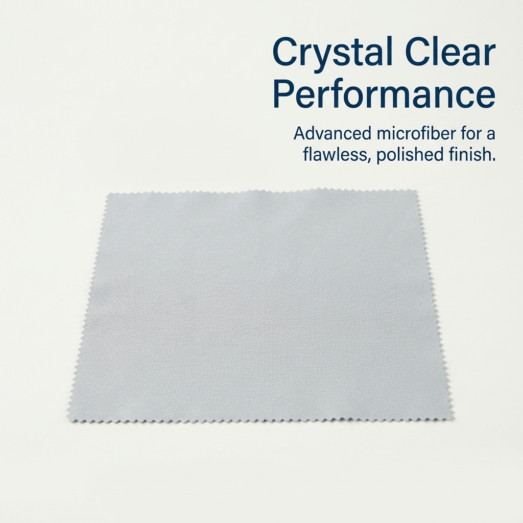 Microfiber Cleaning Cloths for Glasses, Premium Lens Cleaning Cloth, 15x15cm, Reusable, Washable, for Screens, Jewelry, Cameras
