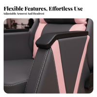 Support Reclining Gaming Chair 155-Degree Recline High Back Gamer Chair Sturdy Steel Frame PU Leather Gaming Sofa Adjustable Armrests for Gamers, Students, Teens, Internet Cafe, Study, Bedroom