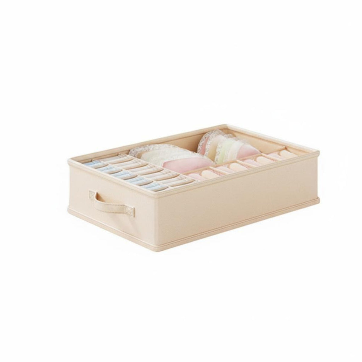 With Lid Compartgentlemented Underwear Box compartgentlement Design Foldable Divider Set Space-Saving Drawer Organizer foldable for Adults, Students, Parents, Bedroom, wardrobe organizer, for journeys