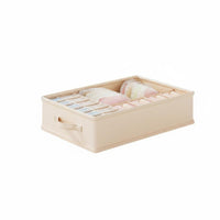 With Lid Compartgentlemented Underwear Box compartgentlement Design Foldable Divider Set Space-Saving Drawer Organizer foldable for Adults, Students, Parents, Bedroom, wardrobe organizer, for journeys