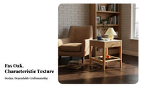 Nordic Design two-levellevel Corner Table Natural Wood Grain Household Furniture Minimalist aesthetic Storage Stand Space Saving for Interior Decorators, Apartment Dwellers, Living Room, Bedroom, Small Rooms, Lounge Area