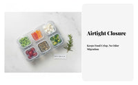 Weekly Food Sample Box Set Stackable Kitchen Organizer Easy to Clean for Parents