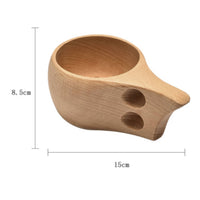 Wooden Drinking Cup with Handle Handmade Wooden Cup with Handle Non Lightweight for Campers, Camping, Outdoor