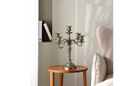 5-Arm Candelabra Ornate 5 Arm Candelabra Weighted Candle Holder Centerpiece for Event Planners, Brides, Wedding, Dining Table, Mantel