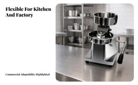 Heavy-Duty Hamburger Patty Press Machine Lever-Operated Manual Patty Press Countertop Food Prep Tool Brushed Silver