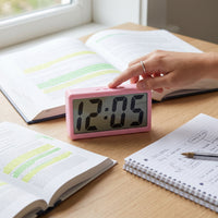 Minimalist Digital Alarm Clock for Students and Kids, Bedside Desk Clock with Magnetic Mount