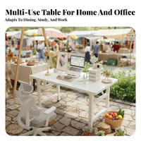 Folding Table Lightweight Small Folding Desk Easy Assembly Portable Desk for Apartment Dwellers, Remote Workers, Night Market, Dorm Room, RV / RV