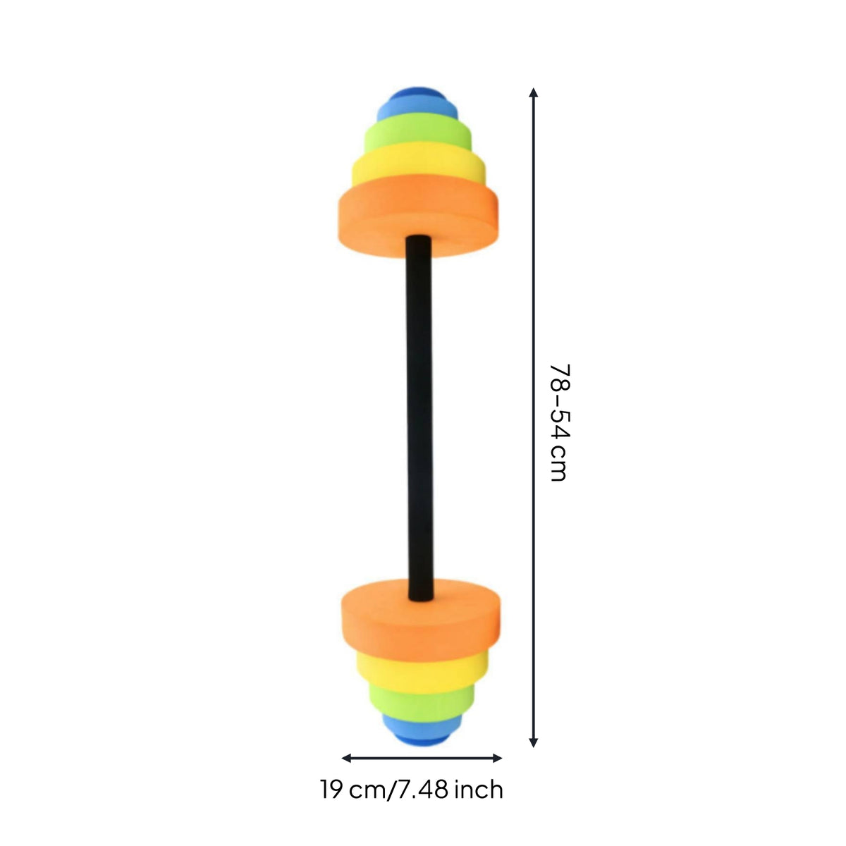 Aquatic Pool Barbells Multicolor Water Barbell Easy to Assemble Swimming Toy for Kids, Children