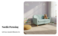Removable Cover Child-Sized Armchair Washable Miniature Upholstered Armchair Easy to Clean children's Furniture Comfortable Cushioning for Toddlers, Preschoolers, Parents, Reading Corner, Kindergarten, Daycare, Living Room