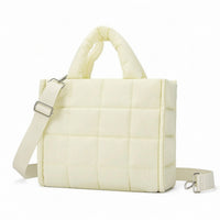 Puffer Tote Bag Adjustable Quilted Tote Bag Puffer Purse Detachable Versatile for Travelers, Everyday Use, Travel