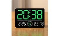 LED Digital Wall Clock Silent Digital Wall Clock 12/24-Hour for Living Room, Bedroom