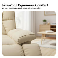 Fully Reclinable Reclining Armchair Rocking Function Swivel Recliner Adjustable Recline Lounge Chair Full Body Support for Adults, Homeowners, Seniors, Living Room, Bedroom, Study, Office