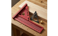 Anodized Metal Carpenter Square Engraved Markings Angle Gauge Detachable Marking Ruler Wear-Resistant for Carpenters, Woodworkers, Woodworking Shop