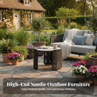 4 Pieces 4-Piece Woven Sofa Set Nordic design Outdoor Furnishing Weather-withstandant Patio Seating for Hotel Owners, Families, Garden, Balcony, Courtyard