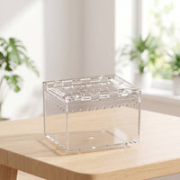 Reptile Enclosure with Attractive Sliding Lid Ventilated for Desktop, Hobbyists