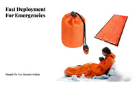 Lightweight Emergency Sleeping Bag Tear-Resistant Survival Blanket Bag Windproof for Outdoor Enthusiasts, Mountaineers, Camping, Hiking, Car