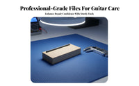 3 Pieces 4 Gauge Slots Crystal Guitar Fret File Works on All Frets Fret End Dressing File High Performance Filing for Guitarists