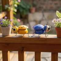 2 Pieces Ladybug Garden Decor Cute Metal Ladybug Whimsical Yard Art for Gardeners, Flower Beds, Patio
