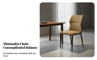 Italian design Curved spine Upholstered Chair Light Luxury Design Curved spinerest Side Chair Padded Seat Home Seating Soft Upholstery for Interior Designers, Apartment Dwellers, Homeowners, Dining Room, Restaurant, Kitchen