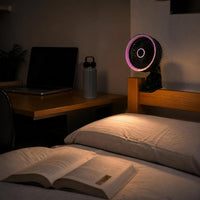 Quiet Clip-on USB Desk Fan with Night Light, Portable Rechargeable Mini Fan for Home, Office, Car, and Stroller