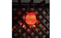 Solar Powered Woven Lantern Energy Saving Waterproof Patio Light for Wedding