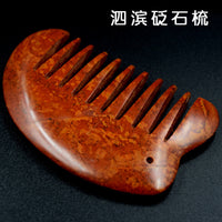 S-Type Bian Stone Gua Sha Comb for Head, Face, and Eye Meridian Massage