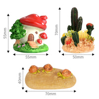 Aquarium Resin Ornaments for Fish Tank Decoration, Miniature Landscape Decor