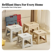 Space-Saving foldable Stool with textured grip Lightweight foldable Footstool sturdyDuty Portable Seat Non-Slip Surface for Children, Seniors, Outdoors, Camping, Entryway, Bathroom