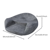 Soft Textile Memory Foam Meditation Cushion Curved Sides Low-Profile Meditation Cushion
