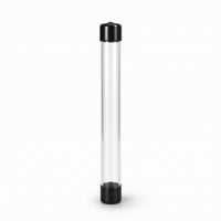 100 Pieces Cylindrical Storage Tube with End Caps Reusable Clear Plastic Tube with End Caps Packaging Long-Lasting Sturdy