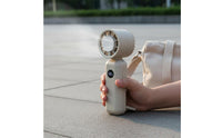 100 Speed Adjustable Mini Foldable Fan LED Digital Display Personal Air Cooler Built-in Carabiner for Office