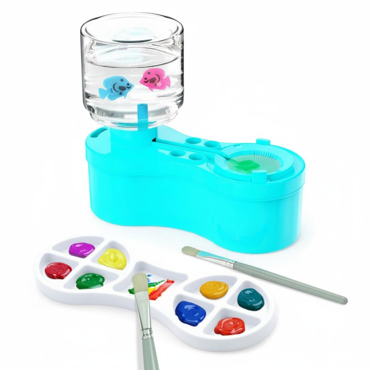 Easy to Clean Circulating Water Brush Cleaner All-in-1 Design Paint Brush Cleaner Multi-Functional for Artists, Kids, Studio, Home, Outdoors