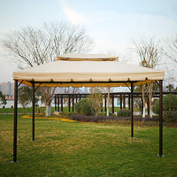 Outdoor Large European Style Gazebo Canopy Tent with Sidewalls and Mosquito Netting