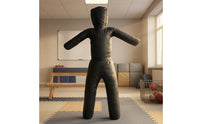 Double-Layer Leather Standing Wrestling Mannequin Outstretched Arms Hooded Wrestling Mannequin Long Legs Sports Gear 120 Cm Tall