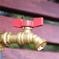 Outdoor Faucet Angled Threaded Outdoor Brass Hose Bibb Compact Plumbing Hardware for Garden