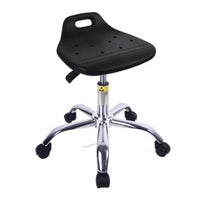 360-Degree Swivel Anti-Static Rolling Stool Blast-Resistant-Proof Gas Lift Adjustable Laboratory Stool with Foot Loop Heavy-Duty Construction Workplace Furniture Easy to Clean for Factory Workers, Workshop Operators, Assembly Line