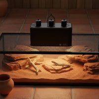 Reptile Light Fixture with Three Sockets Reflector Integrated Triple-Lamp Fixture Triple Lamp Shade Ventilated Hanging