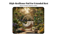 Oval-Shaped-Shaped Woven Chair Gentle Swing Motion Freestanding Woven Lounger Hand-Woven Wicker Hanging Seat for Adults, Relaxation Seekers, Balcony