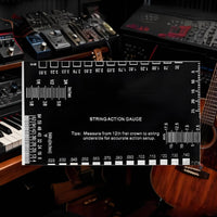 String Action Gauge Card Accurate Guitar String Action Ruler Guitar Setup Ruler Metal Exact for Guitarists