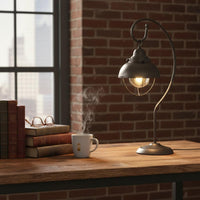 Retro Design Industrial Table Lamp Decorative Industrial Enclosure Lamp Ambient Light Home Lighting Iron Body for Restaurant, Hotel