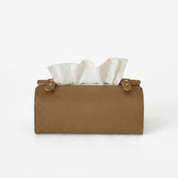 Car Accessories and Faux Leather Tissue Box Holder for Bathroom Decor, Seamless Oval PU Leather Tissue Box for Home Office, Multi-purpose Case