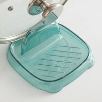 Lid holder, kitchen utensil holder & lid organizer, rectangular, PET, 17x15x7cm, for lids and spoons, splash-proof