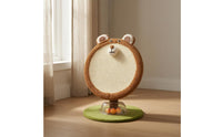 Round Cat Scratching Board Circular Base Round Cat Scratcher 2-in-1 Design Activity Center Scratcher