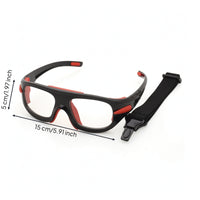 Sports Eyewear with Strap Wraparound Goggles with Strap Sports Goggles Full-Coverage Safety Glasses Impact-Resistant